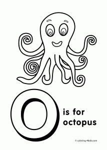 Letter O Coloring Worksheet