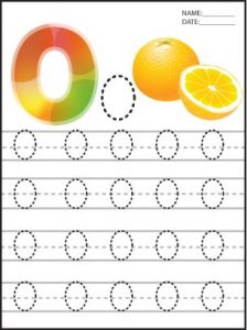 Letter O Tracing Worksheets Kindergarten