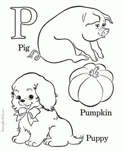 Letter P Coloring Worksheet