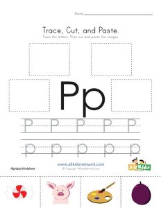 Letter P Cut And Paste Worksheet