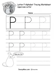 Letter P Tracing Worksheets