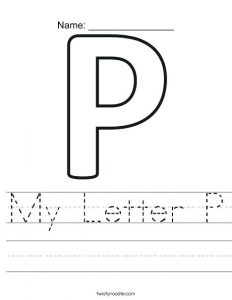 Letter P Worksheets