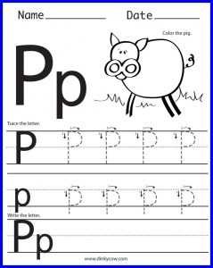 Letter P Worksheets For Toddlers