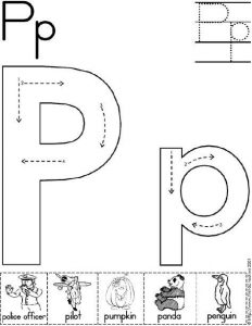 Letter P Worksheets for Preschool