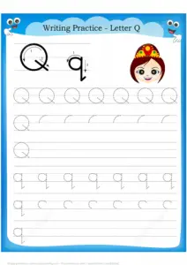 Letter Q Handwriting Worksheets