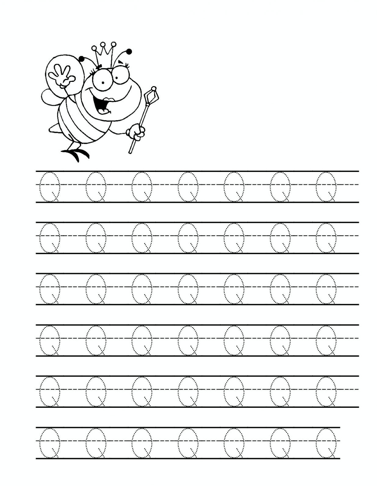 Temika Xavier Printable Letter Q Tracing Worksheets For Preschooljpg Tracing Capital Letter Q