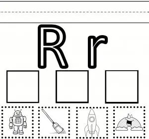 Letter R Cut and Paste Worksheets