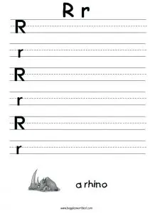 Letter R Worksheets for Kindergarten