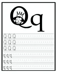 Preschool Worksheets Letter Q