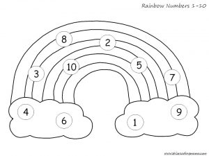 Rainbow Color By Number Worksheet