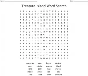 Treasure Island Word Search