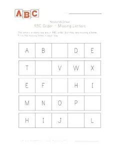A To Z Abc Missing Letters Worksheets