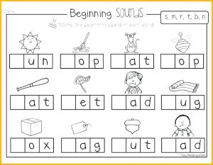 Beginning Sounds Worksheets for Kindergarten