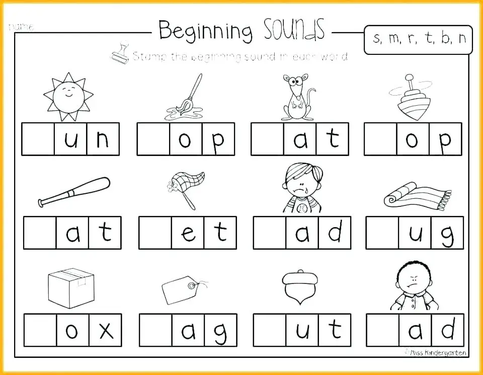 30 Beginning Sounds Worksheets for Little Ones - Kitty Baby Love