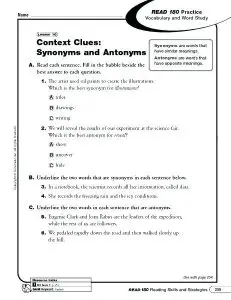 Context Clues Printable Worksheets 6th Grade 6