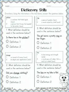 Direct Definition Context Clues Worksheets
