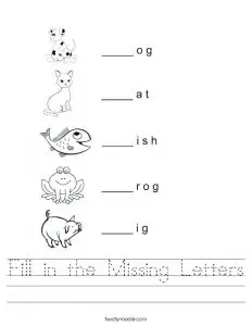 Fill In Words with Missing Letters
