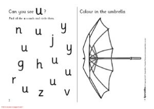 Find the Letter U Worksheet