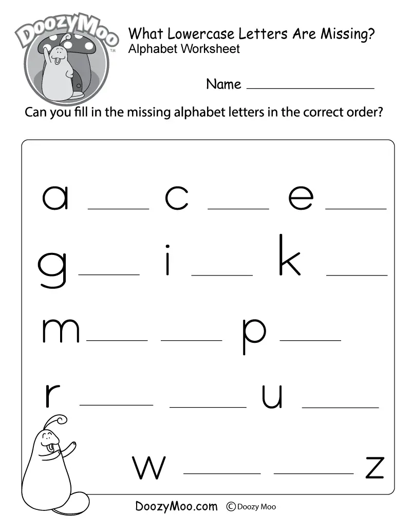 36 Entertaining Missing Letters Worksheets Kitty Baby Love