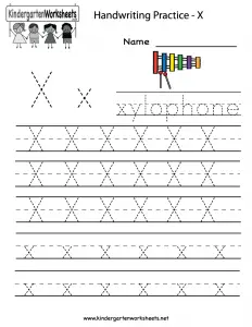 Free Printable Letter X Worksheets