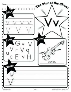 Free Printable Preschool Worksheets Letter V