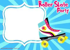 Free Printable Roller Skating Birthday Party Invitation