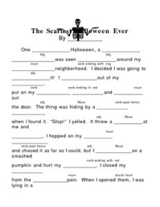 Halloween Mad Libs for 4th Graders