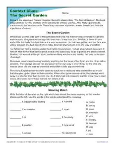 Inference Context Clues Worksheets