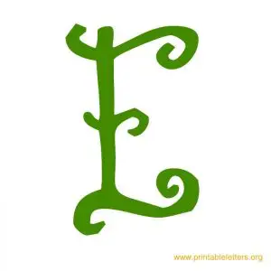 Large Letter E Font Stencil