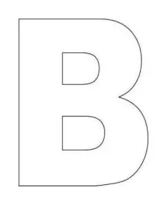 Large Script Size Letter B Stencil