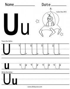 Letter U Worksheets