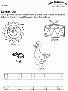 Letter U Worksheets for Preschool