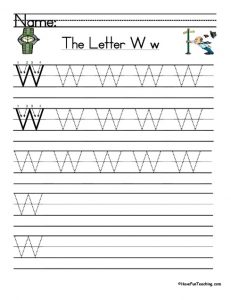 Letter W Handwriting Worksheet