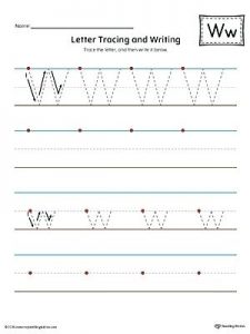 Letter W Worksheets for Kindergarten