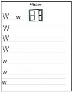 Letter W Worksheets for Preschool