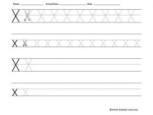 Letter X Handwriting Worksheets