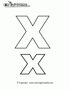 Letter X Worksheet for Preeschool