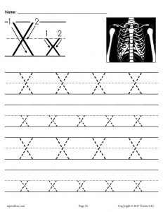 Letter X Worksheets