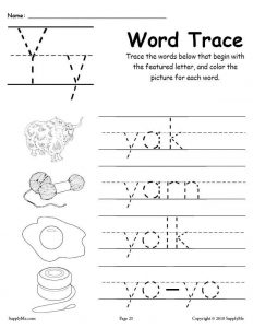 Letter Y Phonics Worksheets