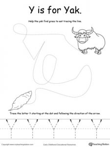 Letter Y Worksheets For First Grade