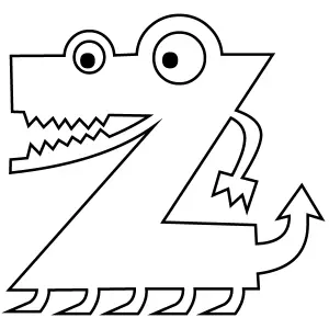 Letter Z Coloring Worksheets