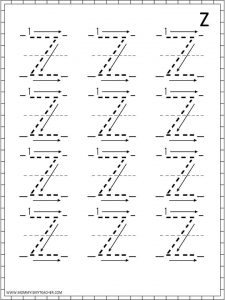 Letter Z Tracing Worksheet