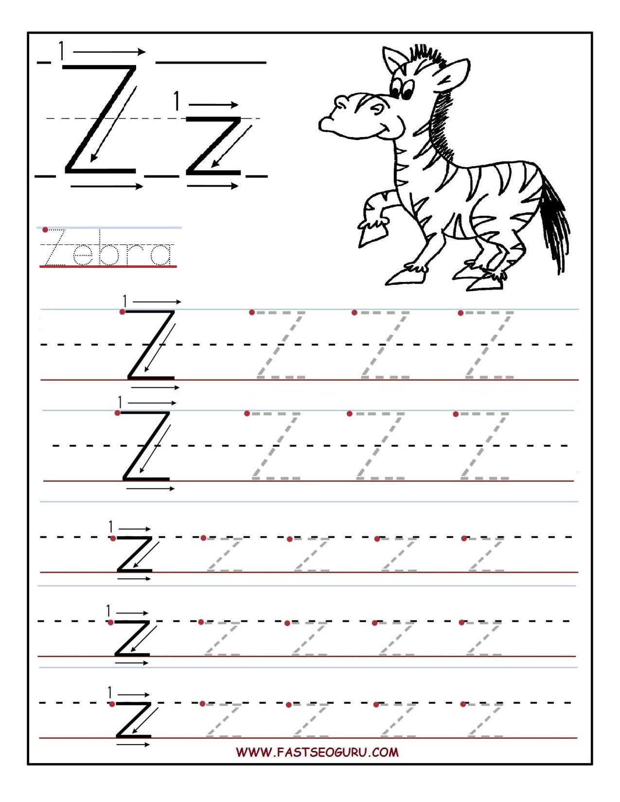 Printable Letter Z Worksheets Printable Word Searches