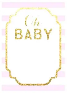 Pink and Gold Baby Shower Invitation