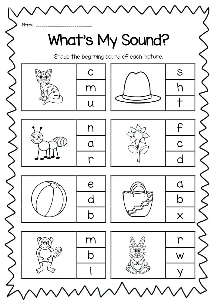 30 Beginning Sounds Worksheets for Little Ones - Kitty Baby Love