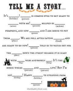 Printable Halloween Mad Libs Junior Kids