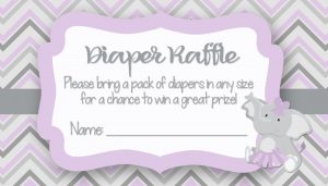 Purple and Gray Elephant Baby Shower Invitations