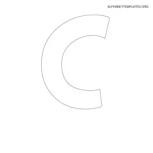 Very Large Letter C Stencil