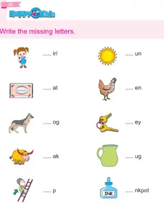 Write the Missing Letters