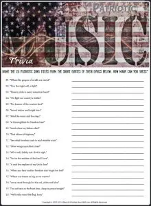 4th Of July Trivia Game